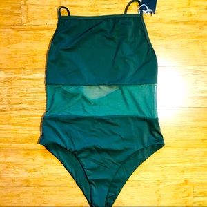Green Mesh One Piece Bathing From Honolulu